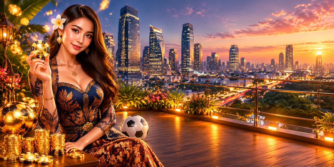 Model menonton pertandingan sepak bola dengan antusias sambil memegang ponsel untuk taruhan